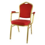 Red Fabric With Gold Pattern, Gold Frame £0.00