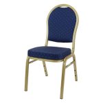 Dark Blue Fabric with Gold Pattern - Gold Frame £0.00