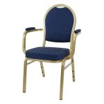 Dark Blue Fabric with Gold Pattern - Gold Frame £0.00